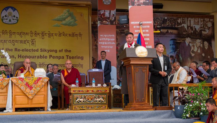 Thánh Đức Đạt Lai Lạt Ma Chủ trì Lễ Tuyên thệ Nhậm chức của Sikyong Penpa Tsering