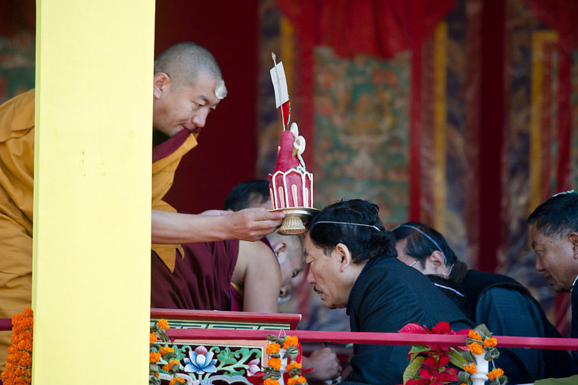 Gantok Day3 01 Chief Minister Receiving Blessing Longlife Ceremony